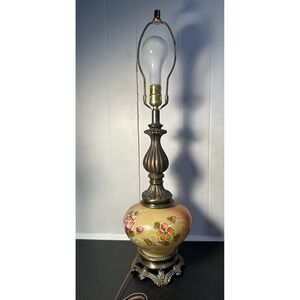 Vintage 1960s Mid Century Flower Power Night Light Table Lamp MCM